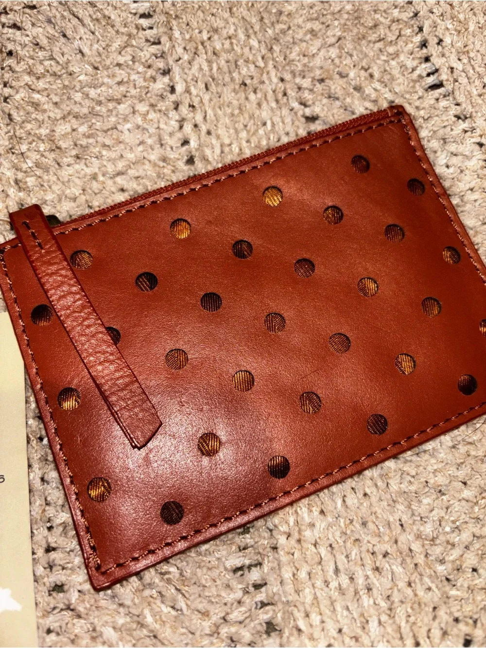 G.H. Bass & Co. Genuine Leather Coin Purse Card Case NWT